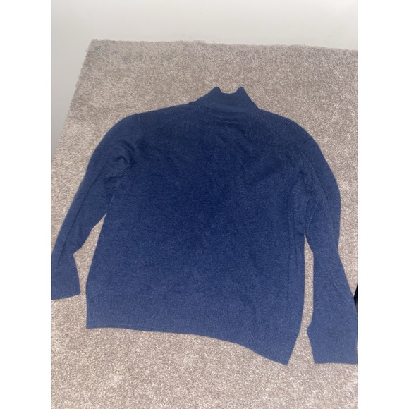 Orvis Charles F Orvis Signature Sweater XXL Wool Cashmere Blend Turtle Neck Blue - Picture 10 of 10